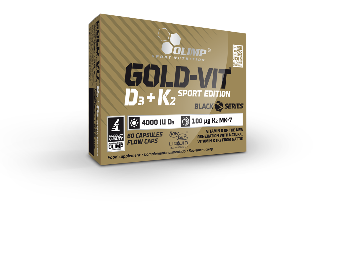 D vitamīns, Gold-Vit D3+K2, Olimp Sport Nutrition, 60 kapsulas