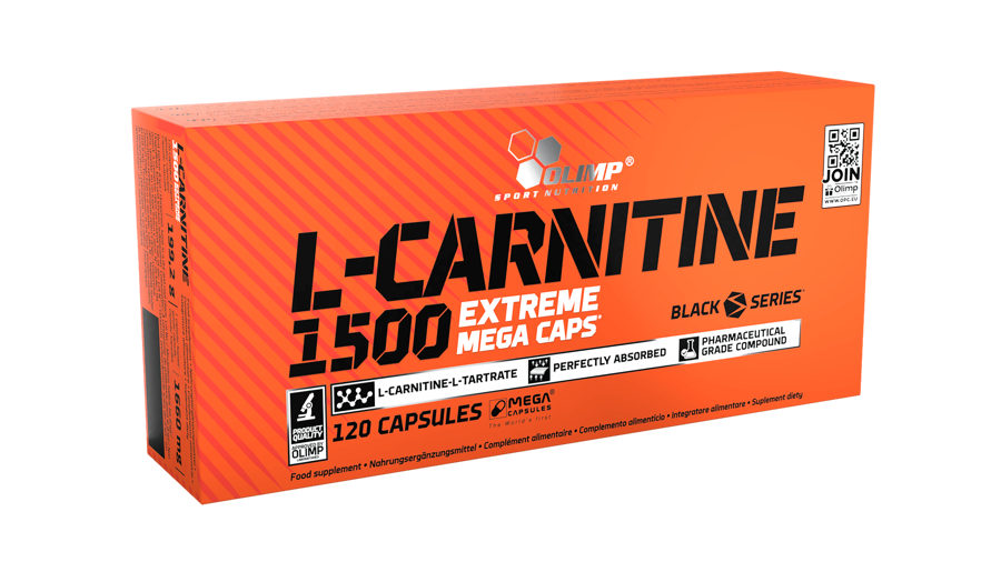 Svara samazināšanai L-carnitine 1500 Extreme Olimp Sport Nutrition Mega Caps® 120 kapsulas